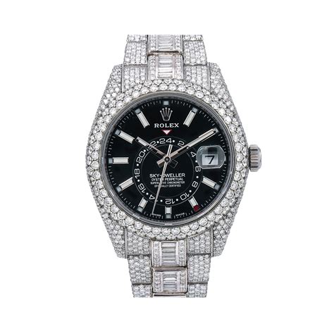 rolex sky dweller with diamonds